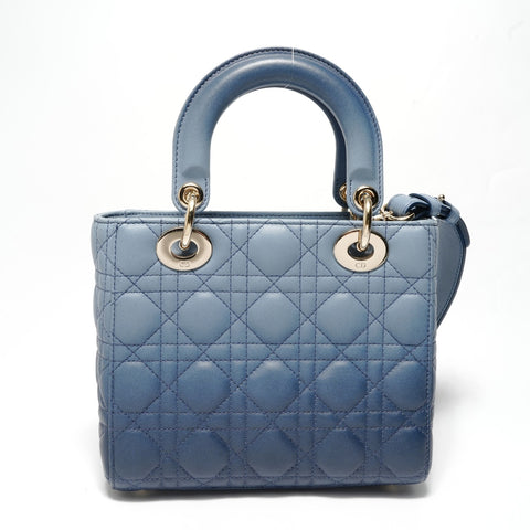 Christian Dior Lady Dior Small Cannage Handbag blue WS28491