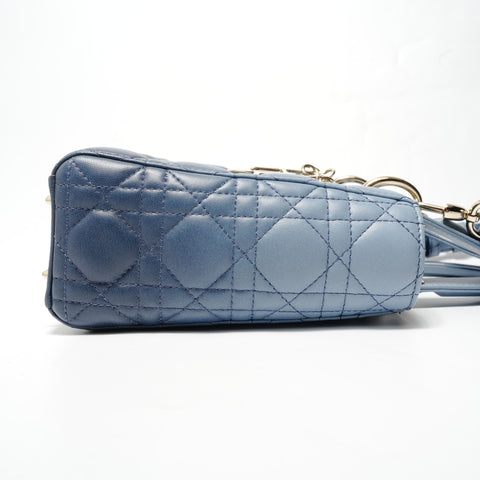 Christian Dior Lady Dior Small Cannage Handbag blue WS28491