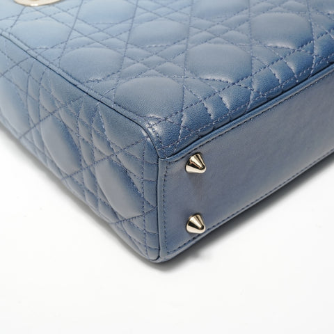 Christian Dior Lady Dior Small Cannage Handbag blue WS28491