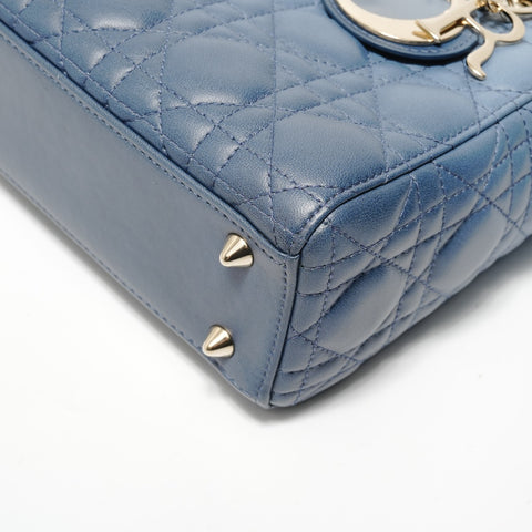 Christian Dior Lady Dior Small Cannage Handbag blue WS28491