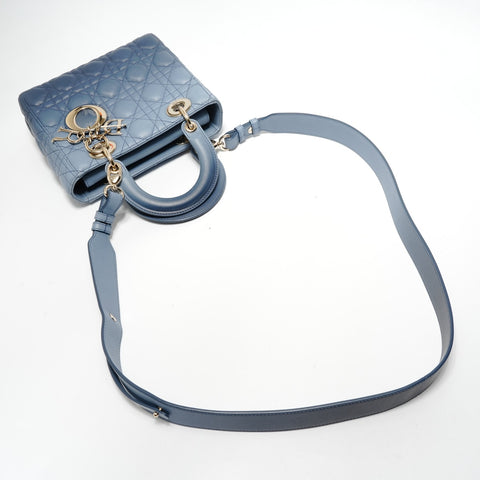 Christian Dior Lady Dior Small Cannage Handbag blue WS28491