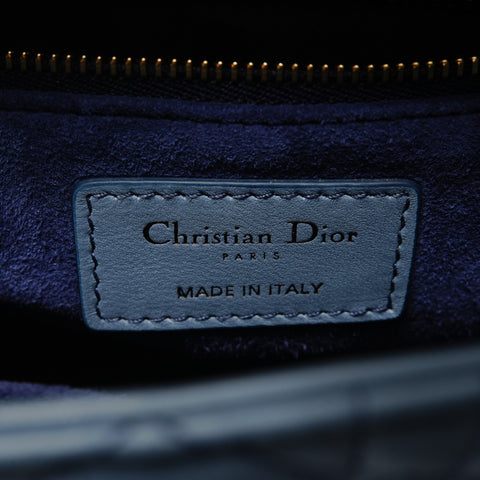 Christian Dior Lady Dior Small Cannage Handbag blue WS28491