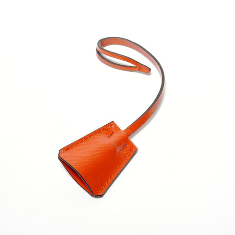 PRADA Saffiano Patent Chain Shoulder Bag Orange WS28492