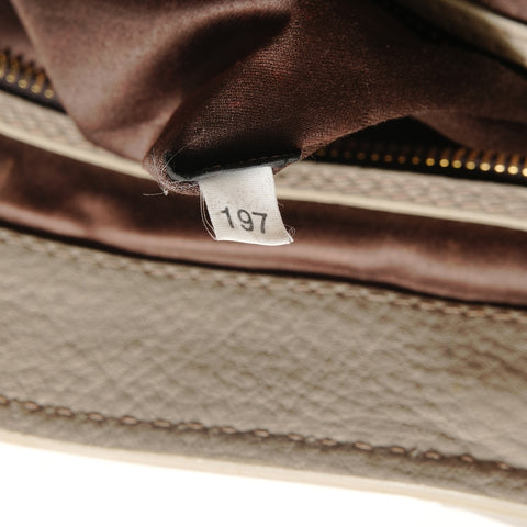 Miu Miu Vitello Logo 2WAY Handbag gray WS28493