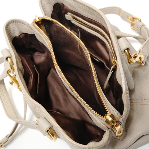 Miu Miu Vitello Logo 2WAY Handbag gray WS28493