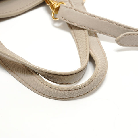 Miu Miu Vitello Logo 2WAY Handbag gray WS28493