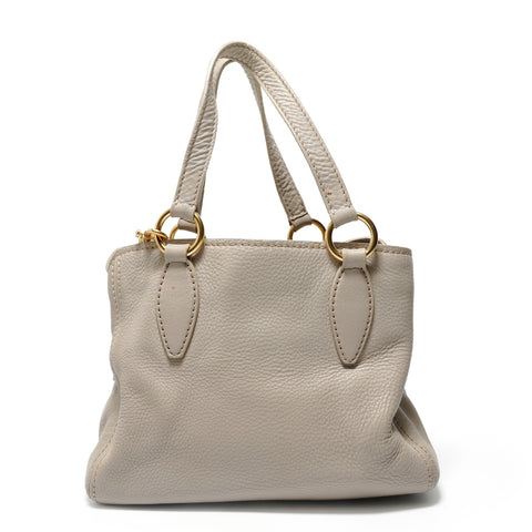 Miu Miu Vitello Logo 2WAY Handbag gray WS28493