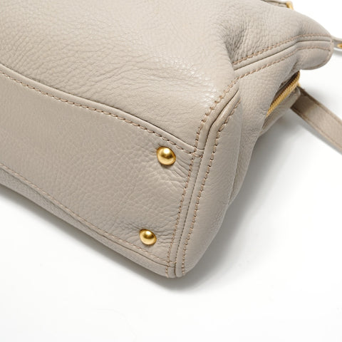 Miu Miu Vitello Logo 2WAY Handbag gray WS28493
