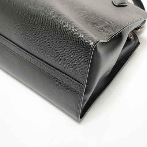 PRADA Monochrome 2WAY Saffiano 1BA155 Handbag black WS28495