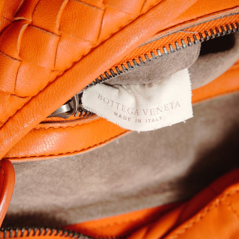 BOTTEGAVENETA INTRECCIATO One Shoulder Bag Leather Orange Handbag Orange WS28496