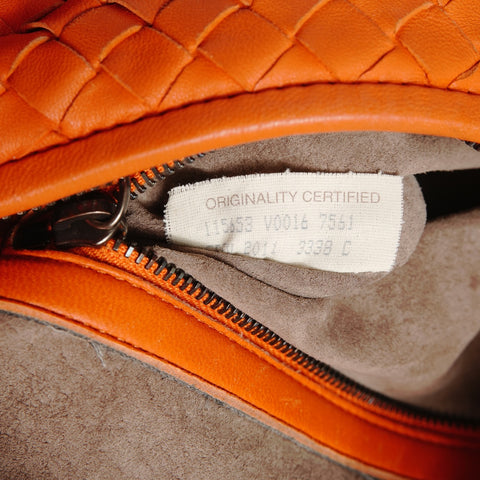 BOTTEGAVENETA INTRECCIATO One Shoulder Bag Leather Orange Handbag Orange WS28496