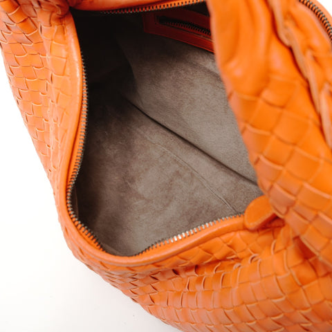 BOTTEGAVENETA INTRECCIATO One Shoulder Bag Leather Orange Handbag Orange WS28496