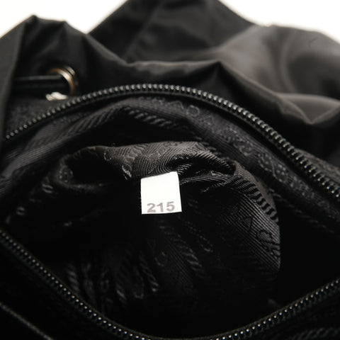 PRADA Nylon stud leather Backpack  Daypack black WS28497