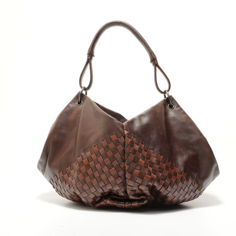 BOTTEGAVENETA one belt INTRECCIATO leather 131597 V3952 2085 Shoulder Bag Brown WS28498
