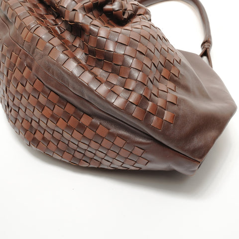 BOTTEGAVENETA one belt INTRECCIATO leather 131597 V3952 2085 Shoulder Bag Brown WS28498