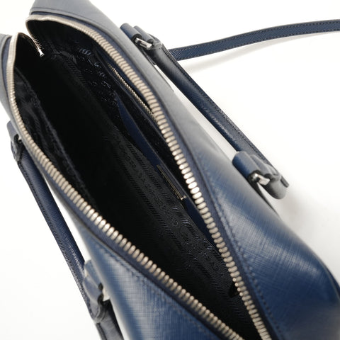 PRADA Saffiano 2WAY 1BB095 Handbag Navy WS28499