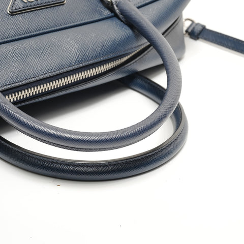 PRADA Saffiano 2WAY 1BB095 Handbag Navy WS28499