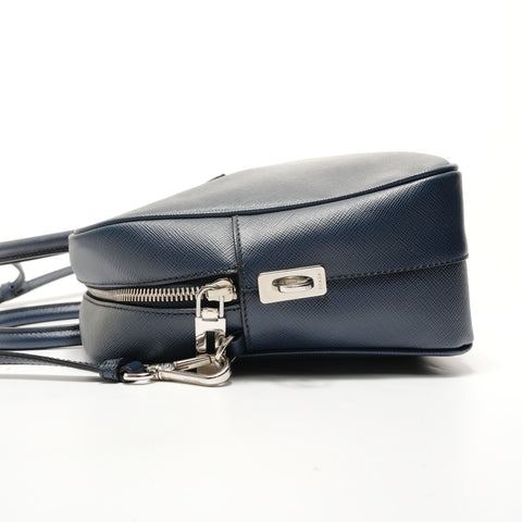 PRADA Saffiano 2WAY 1BB095 Handbag Navy WS28499