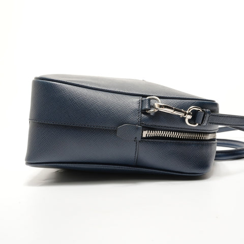 PRADA Saffiano 2WAY 1BB095 Handbag Navy WS28499