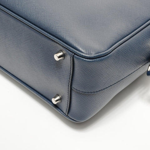 PRADA Saffiano 2WAY 1BB095 Handbag Navy WS28499