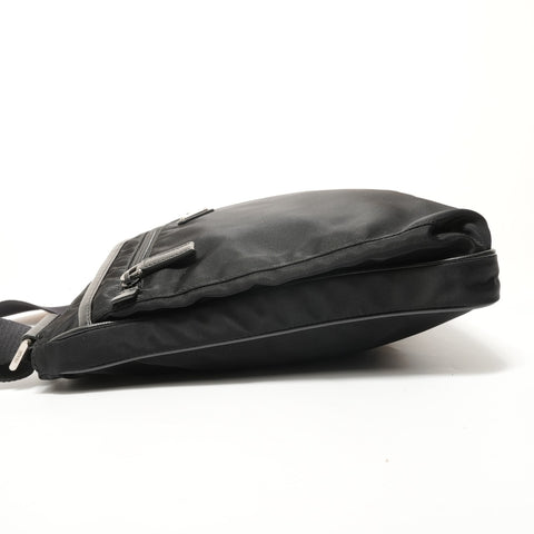 PRADA Triangle Logo Nylon Shoulder Bag black WS28503