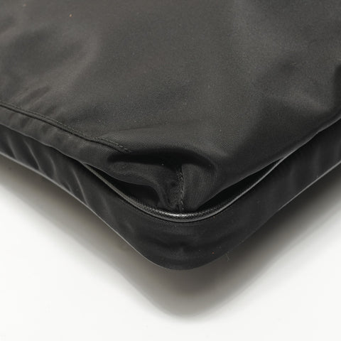PRADA Triangle Logo Nylon Shoulder Bag black WS28503