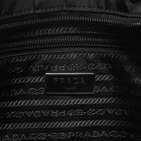 PRADA Triangle Logo Nylon Shoulder Bag black WS28503