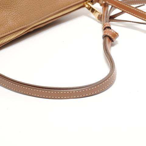 Miu Miu 2-Way Leather Rattan Shoulder Bag Brown WS28504