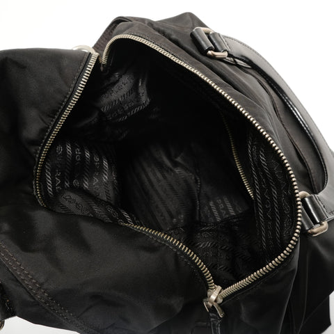 PRADA 2-way nylon tote bag Handbag black WS28507