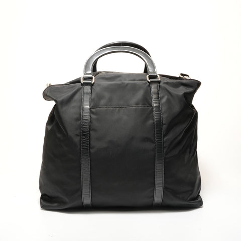 PRADA 2-way nylon tote bag Handbag black WS28507