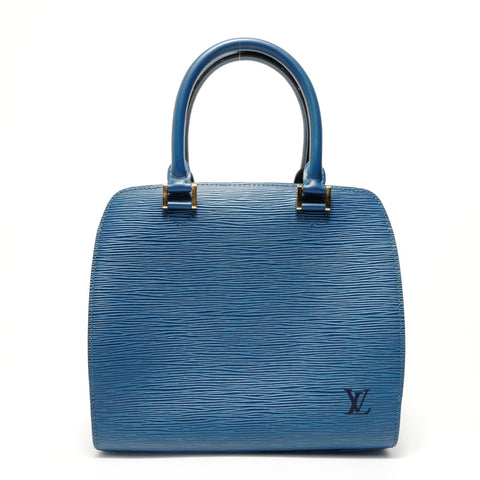 LOUIS VUITTON 1997 Pont Neuf Epi Handbag blue WS28508