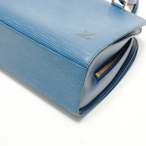 LOUIS VUITTON 1997 Pont Neuf Epi Handbag blue WS28508