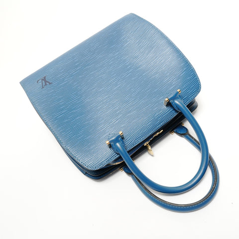 LOUIS VUITTON 1997 Pont Neuf Epi Handbag blue WS28508