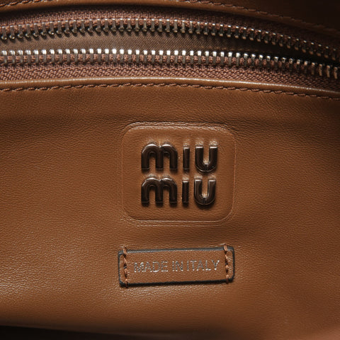 Miu Miu Nappa leather top handle Shoulder Bag Brown WS28510
