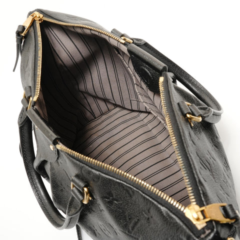 LOUIS VUITTON Monogram Empreinte Mazarine MM Tote Bag black WS28511