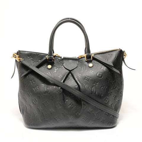 LOUIS VUITTON Monogram Empreinte Mazarine MM Tote Bag black WS28511