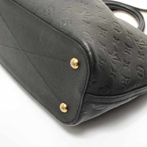 LOUIS VUITTON Monogram Empreinte Mazarine MM Tote Bag black WS28511