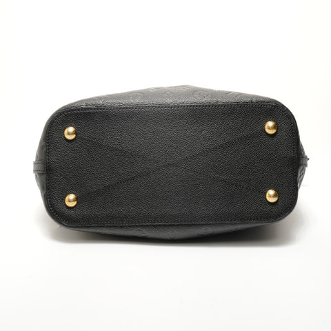 LOUIS VUITTON Monogram Empreinte Mazarine MM Tote Bag black WS28511