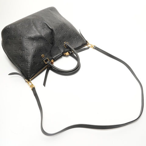 LOUIS VUITTON Monogram Empreinte Mazarine MM Tote Bag black WS28511