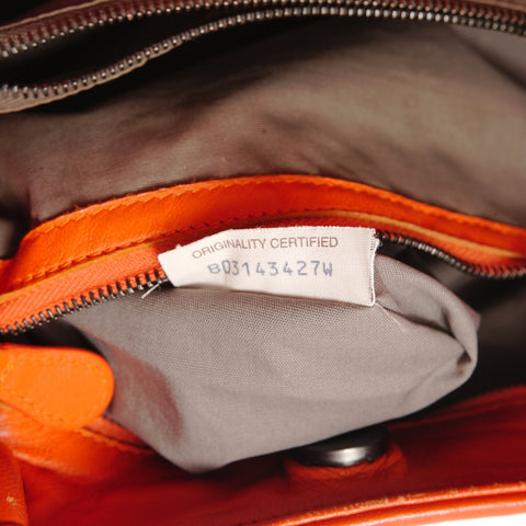 BOTTEGAVENETA Bottega Intrecciato Leather Handbag Orange WS28512