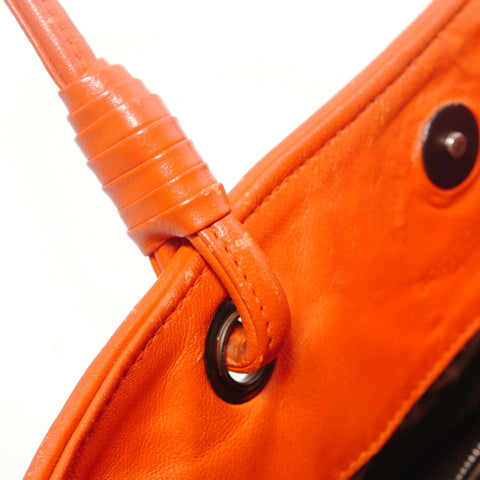 BOTTEGAVENETA Bottega Intrecciato Leather Handbag Orange WS28512