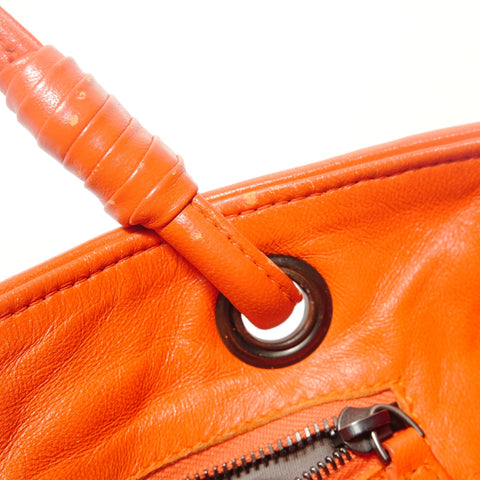 BOTTEGAVENETA Bottega Intrecciato Leather Handbag Orange WS28512