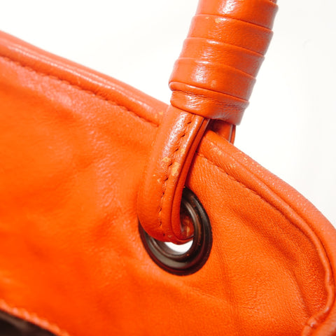 BOTTEGAVENETA Bottega Intrecciato Leather Handbag Orange WS28512
