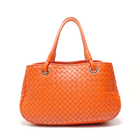 BOTTEGAVENETA Bottega Intrecciato Leather Handbag Orange WS28512