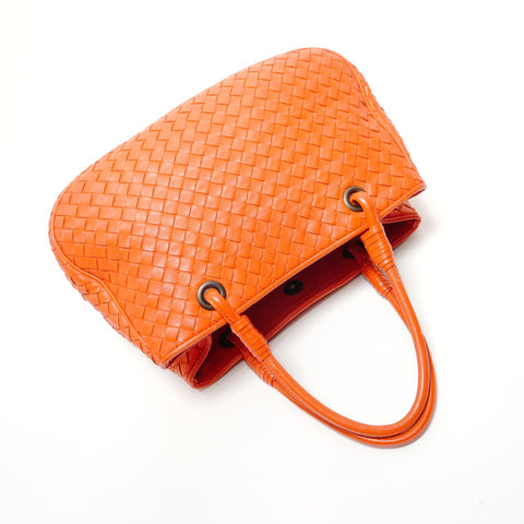 BOTTEGAVENETA Bottega Intrecciato Leather Handbag Orange WS28512