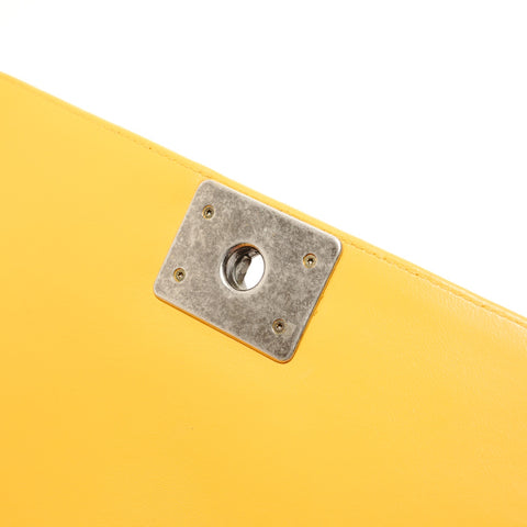 CHANEL 2014-15 Boy Chanel Full Flap Chain Shoulder Bag yellow WS28517