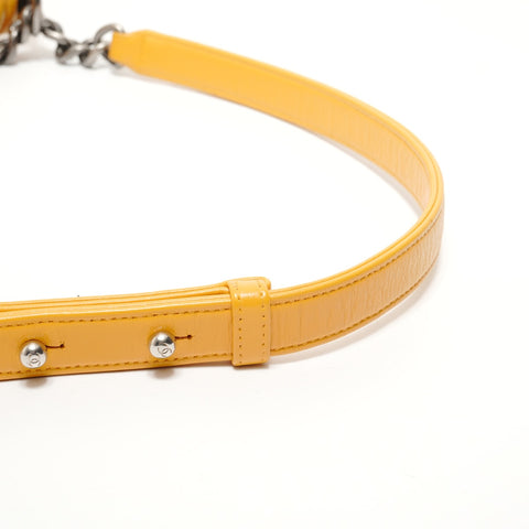 CHANEL 2014-15 Boy Chanel Full Flap Chain Shoulder Bag yellow WS28517