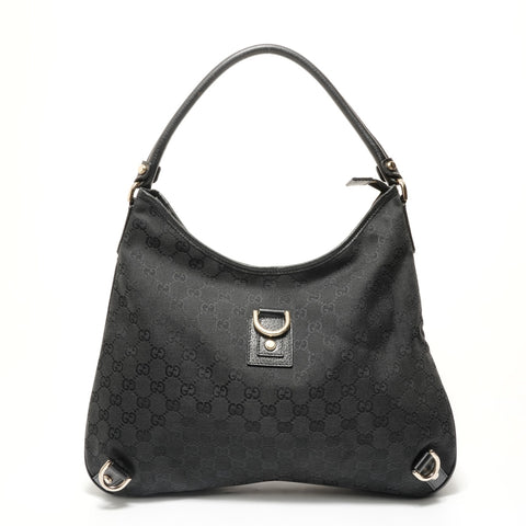 GUCCI Abby One Shoulder Bag GG Canvas 130737 205118 Black Shoulder Bag black WS28519
