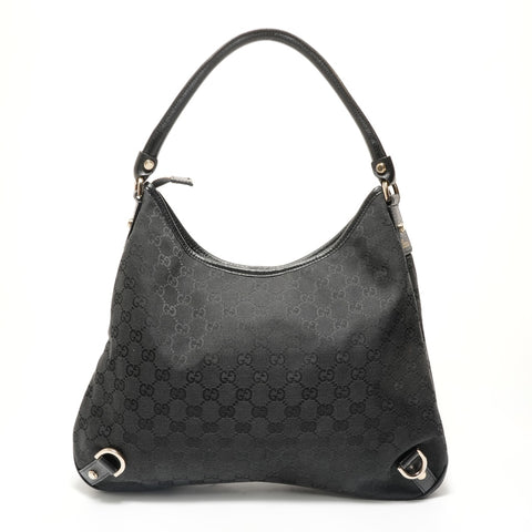 GUCCI Abby One Shoulder Bag GG Canvas 130737 205118 Black Shoulder Bag black WS28519