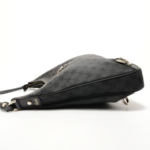 GUCCI Abby One Shoulder Bag GG Canvas 130737 205118 Black Shoulder Bag black WS28519